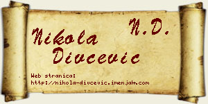 Nikola Divčević vizit kartica